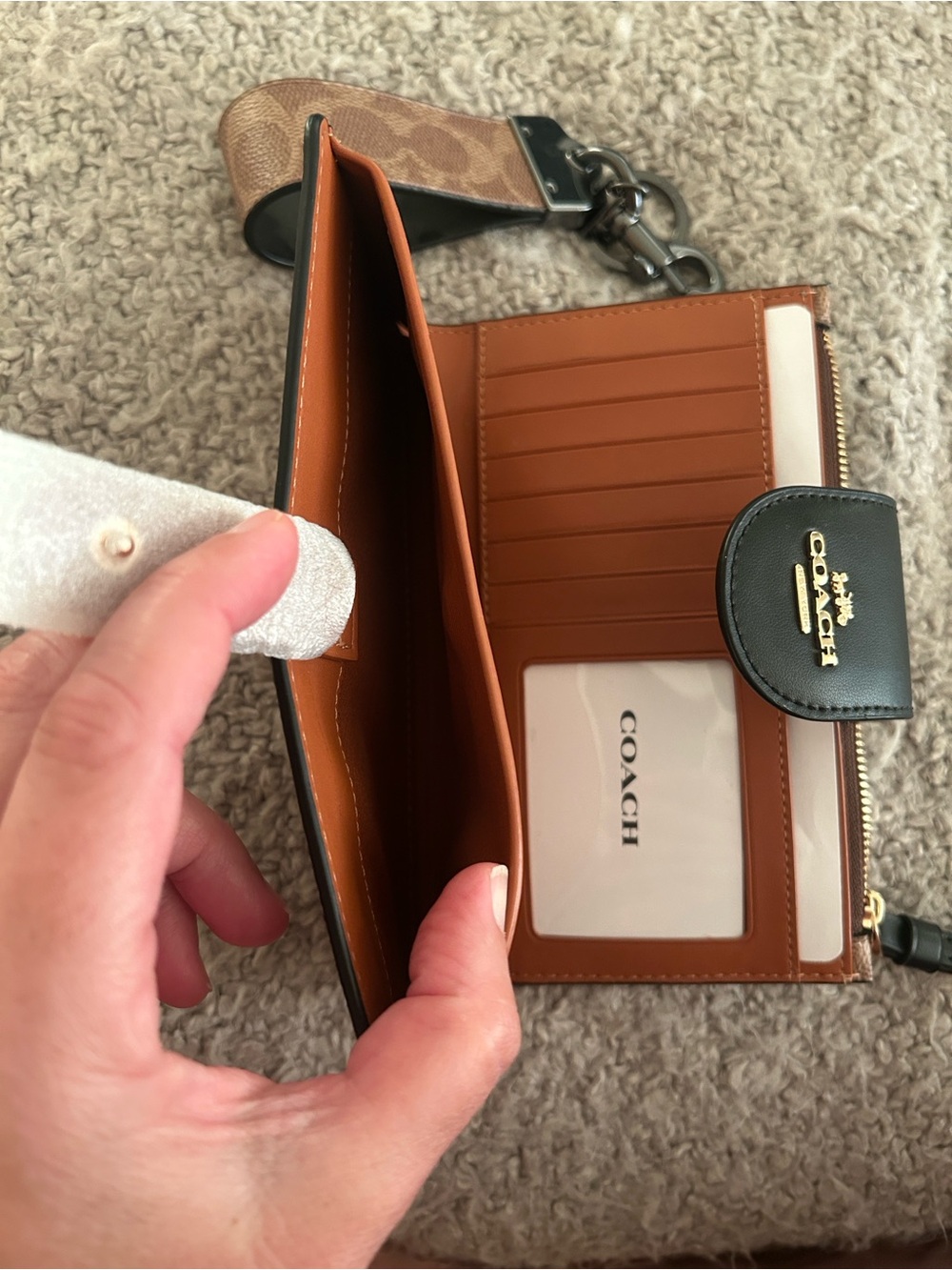 COACH TECH PHONE WALLET AND KEYCHAIN FOB NWT - Picture 5 of 8